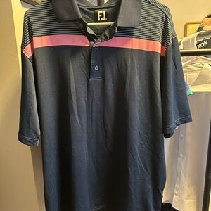 FootJoy Navy and Pink Polo Shirt